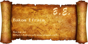 Bakom Efraim névjegykártya